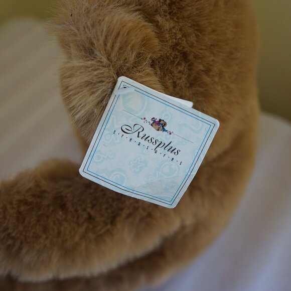 New! Vintage Rare 1995 Russplus Treasures 17" Teddy Bear Plush "Biege" - Picture 6 of 6